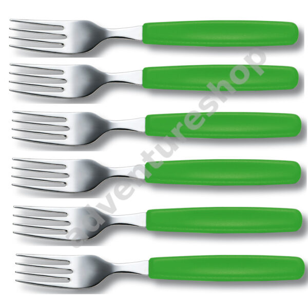 Victorinox 6pcs Table Fork Green