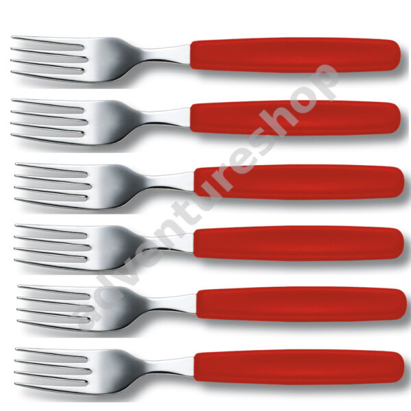 Victorinox 6pcs Table Fork Red