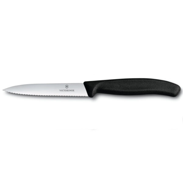 Black Paring Knife 10cm Serrated