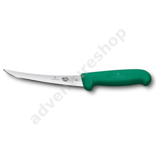 Green Boning Knife, Curved, Flexible Narrow Blade