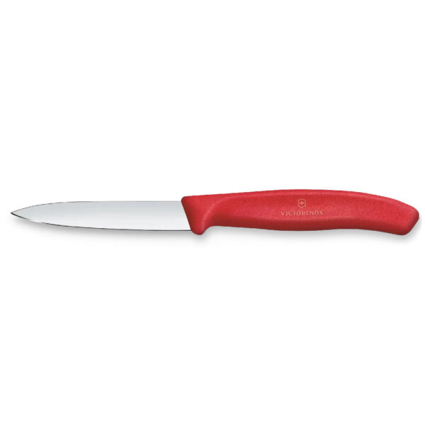 Red 8cm paring knife